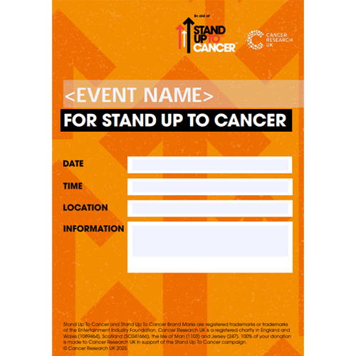 SU2C editable event poster.